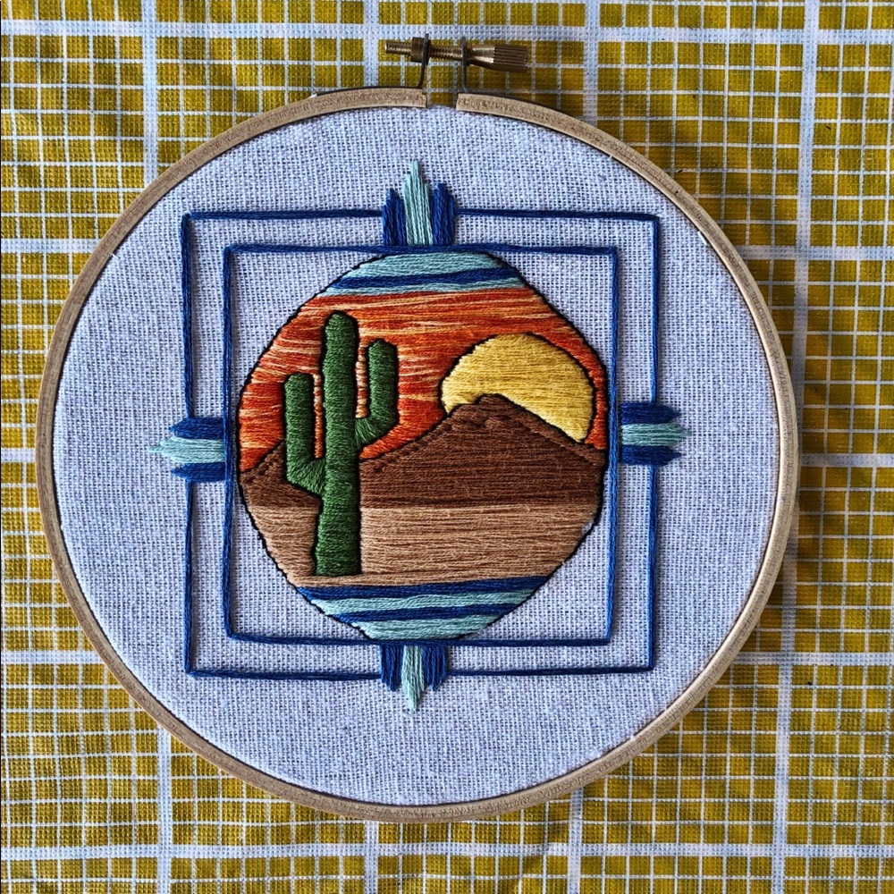 Desert Embroidery Hoop